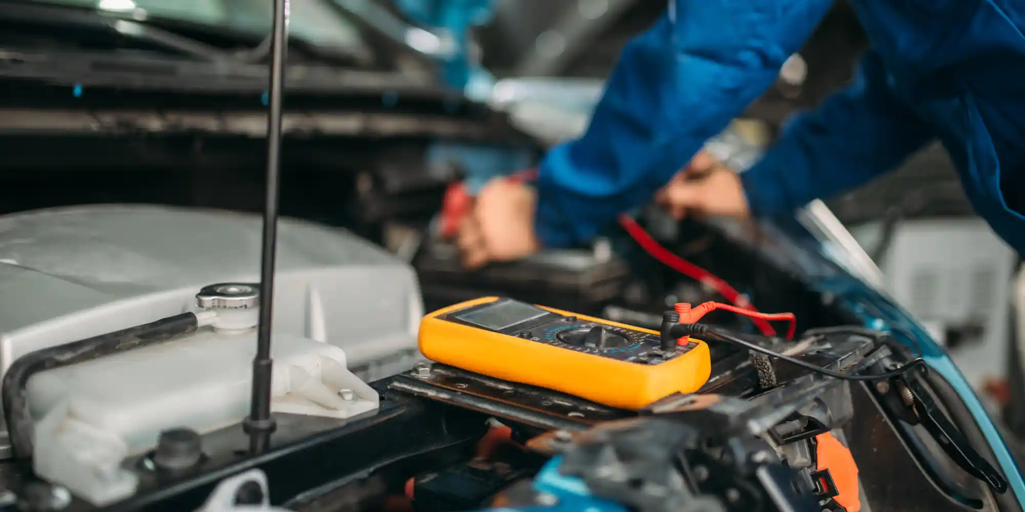 Battery voltage test using digital meter in Antipolo